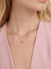 Ted Baker Silver Tone/Plain Metal BLAIRE: Mini Bow Pendant Necklace - Image 4 of 5