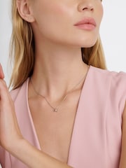 Ted Baker Silver Tone/Plain Metal BLAIRE: Mini Bow Pendant Necklace - Image 5 of 5