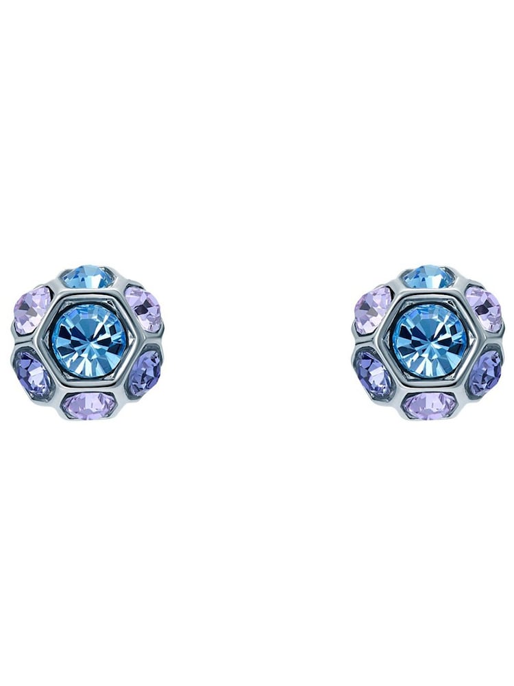 Ted Baker Silver Tone GEMME: Crystal Gem Cluster Stud Earrings - Image 1 of 4