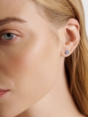 Ted Baker Silver Tone GEMME: Crystal Gem Cluster Stud Earrings - Image 3 of 4