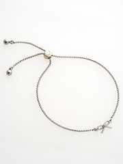Ted Baker Silver Tone/Plain Metal BRIDGET Mini Bow Adjustable Bracelet - Image 2 of 5