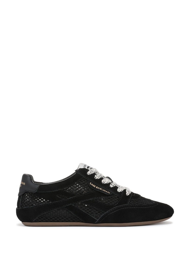 Sam Edelman Black Tobi Regular Fit Lace-Up Trainers - Image 1 of 7