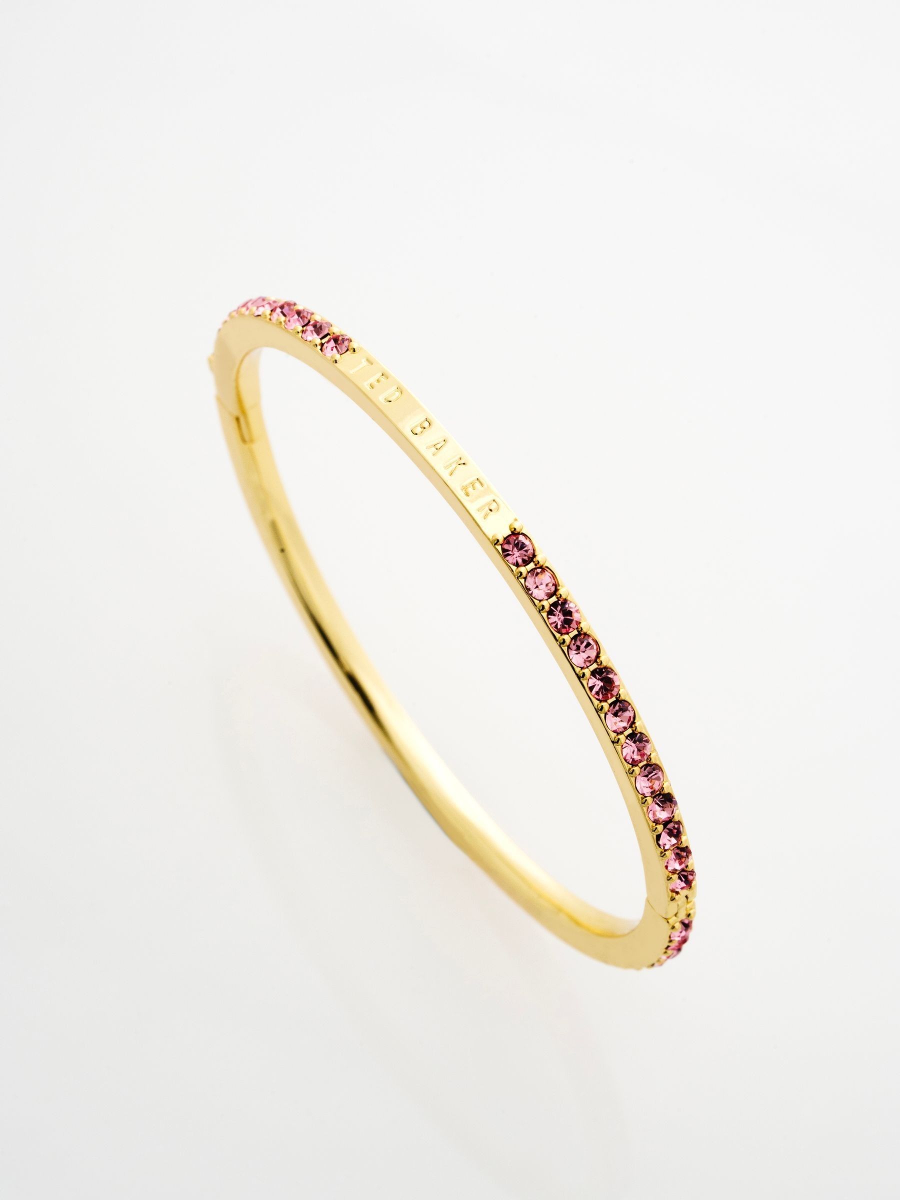 Buy Ted Baker Gold Tone/Light Rose Claudia Narrow Hinged Bangle