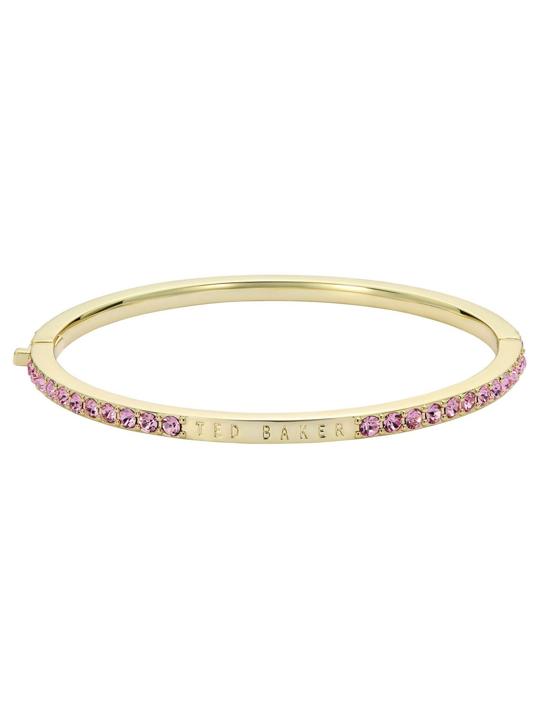 Buy Ted Baker Gold Tone/Light Rose Claudia Narrow Hinged Bangle