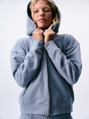 self. Blue Full Zip Hoodie - Image 3 of 7