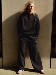 self. Chocolate Brown Henley Sweatshirt - Image 3 of 8