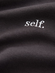 self. Chocolate Brown Henley Sweatshirt - Image 8 of 8