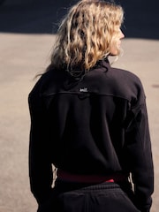 self. Chocolate Brown Half Zip Sweatshirt - Image 3 of 8