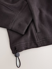 self. Chocolate Brown Half Zip Sweatshirt - Image 7 of 8