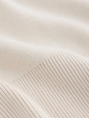 self. Ecru Knitted Side Stripe Jumper - Image 7 of 7