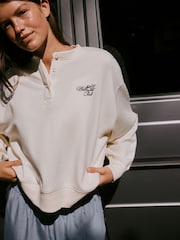 écru - self. Henley Sweatshirt - Image 4 de 6