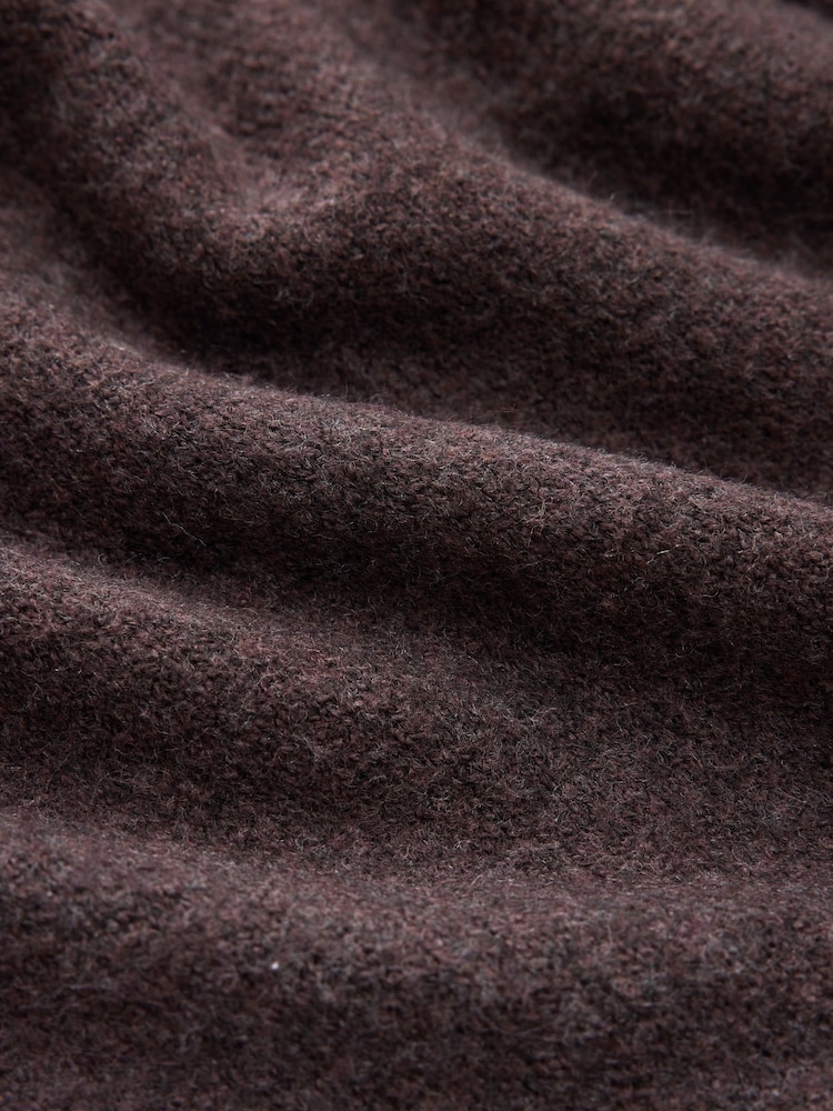 self. Chocolate Brown Knitted Wide Leg Joggers - Image 8 of 8