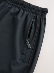 self. Black 4 Way Stretch Wide Joggers - Image 8 of 8