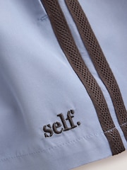 self. Blue Side Stripe Shorts - Image 10 of 10