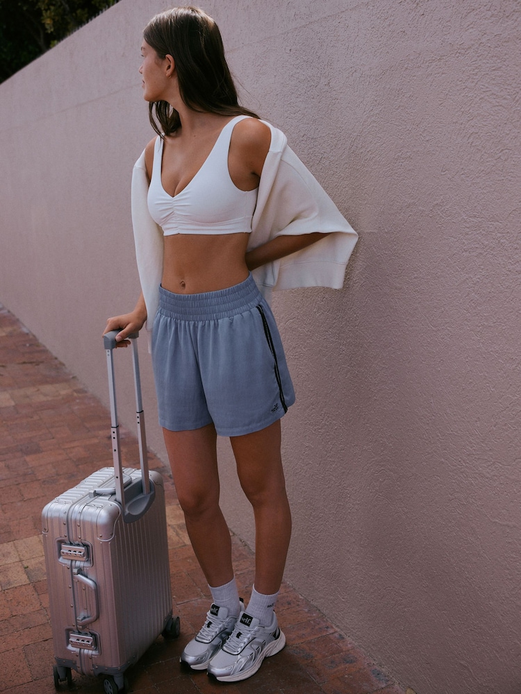 self. Blue Side Stripe Shorts - Image 2 of 10