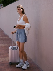 self. Blue Side Stripe Shorts - Image 3 of 10