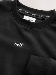 Melns - Self. Džemperis ar apaļu kakla izgriezumu - Attēls 2 no 3