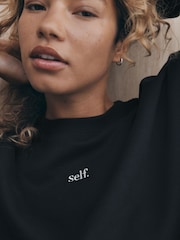 self. Black Crew Neck Sweatshirt - Image 5 of 8