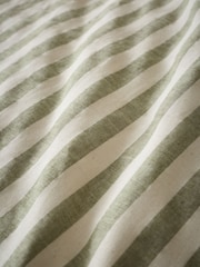 Pineapple Elephant Green Cotton Rich Woven Stripe Duvet Cover Set - Image 5 of 5