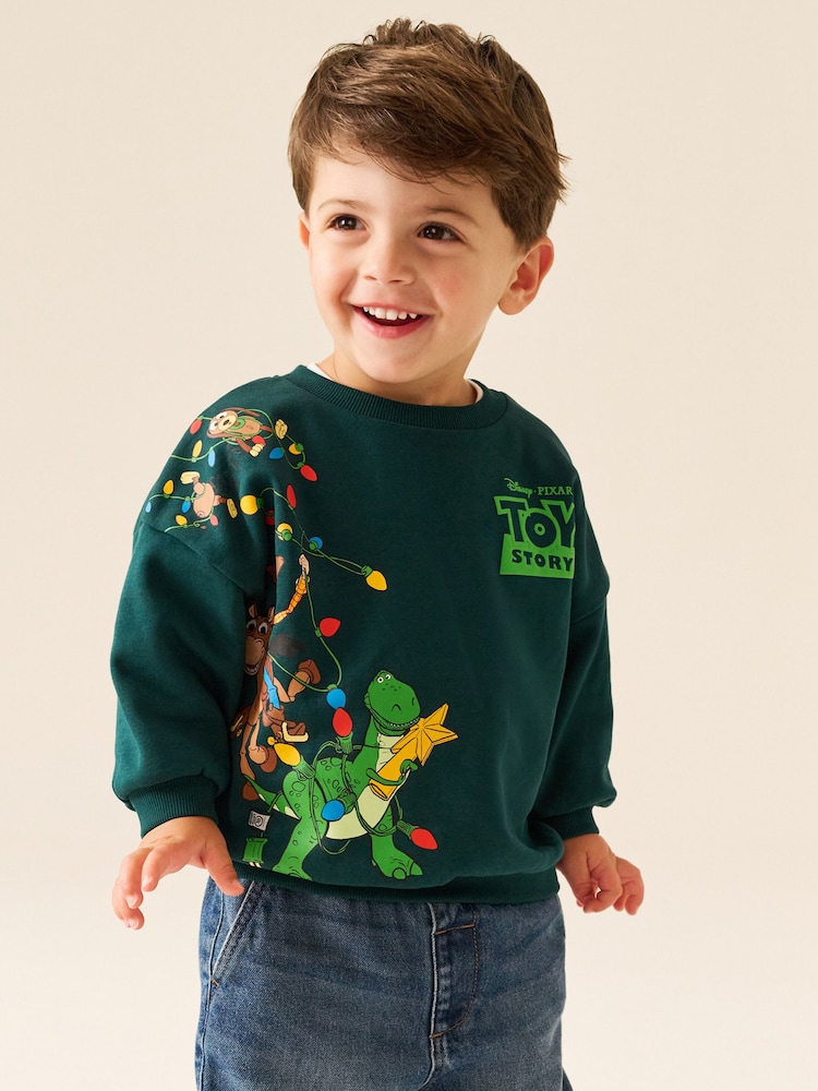 Green Toy Story Christmas Crew Neck Sweat Top (3mths-8yrs) - Image 1 of 3