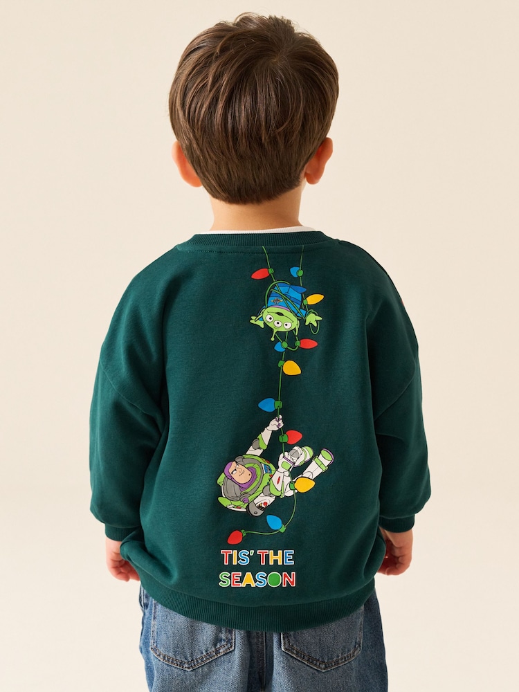 Green Toy Story Christmas Crew Neck Sweat Top (3mths-8yrs) - Image 2 of 3