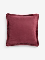 Orange/Red 50 X 50cm Leopard Fringe Cushion - Image 4 of 4