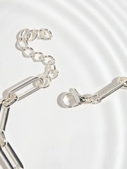 Silver Tone Waterproof Stainless Steel Paperclip Chain Bracelet - Image 3 of 3