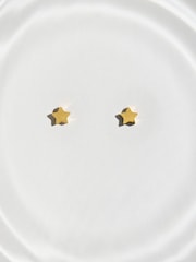 Guldfarvet tone. - Stainless Steel Waterproof Star Stud Earrings - Billede 1 af 3