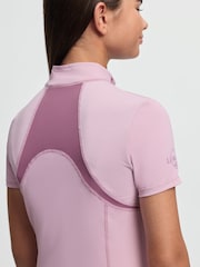 LeMieux Pink Young Rider Mia Mesh Fondant Base Layer - Image 5 of 5