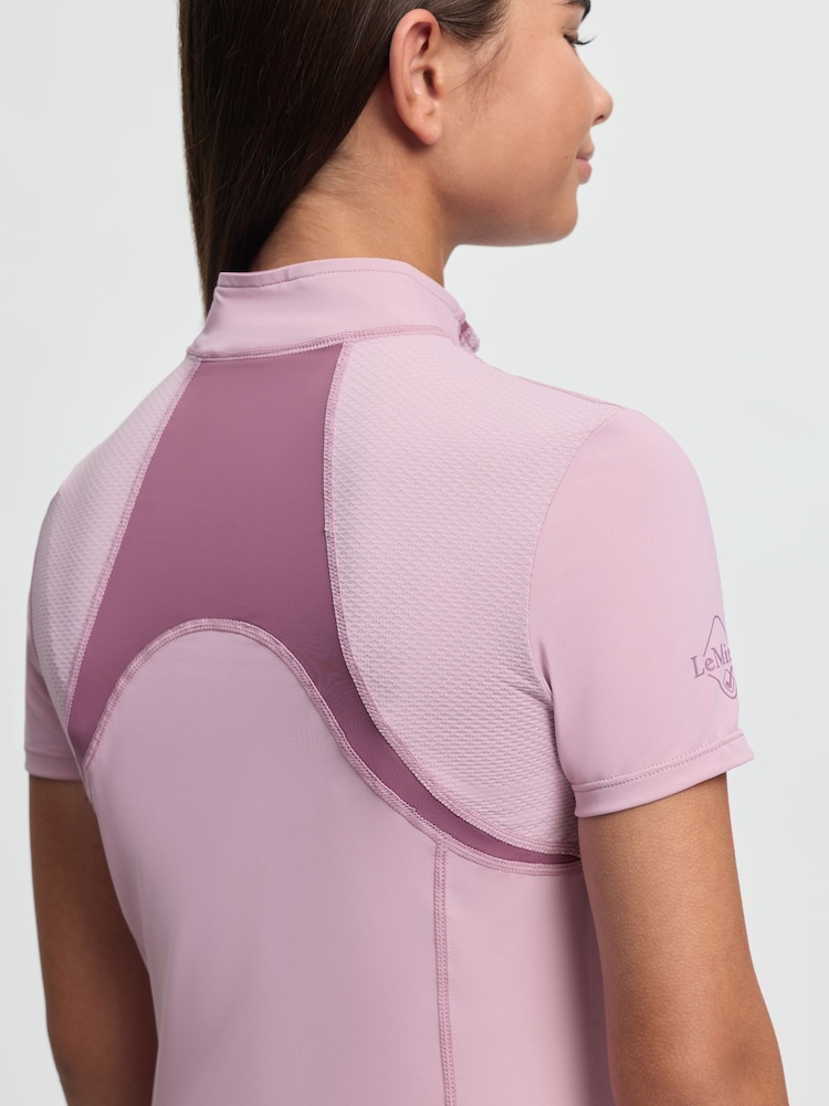 LeMieux Pink Young Rider Mia Mesh Fondant Base Layer - Image 5 of 5
