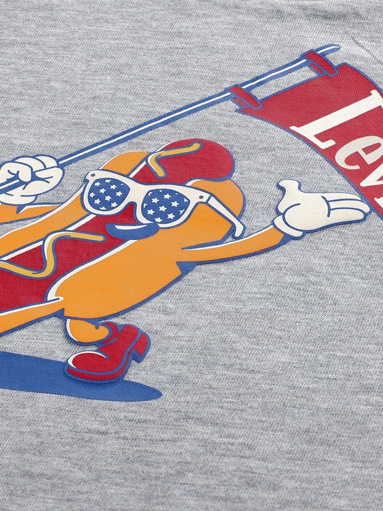 Levi's® Grey Burger Meal Short Sleeve T-Shirt - Image 3 of 3 Levi's® Grey Burger Meal Short Sleeve T-Shirt - Image 3 of 3