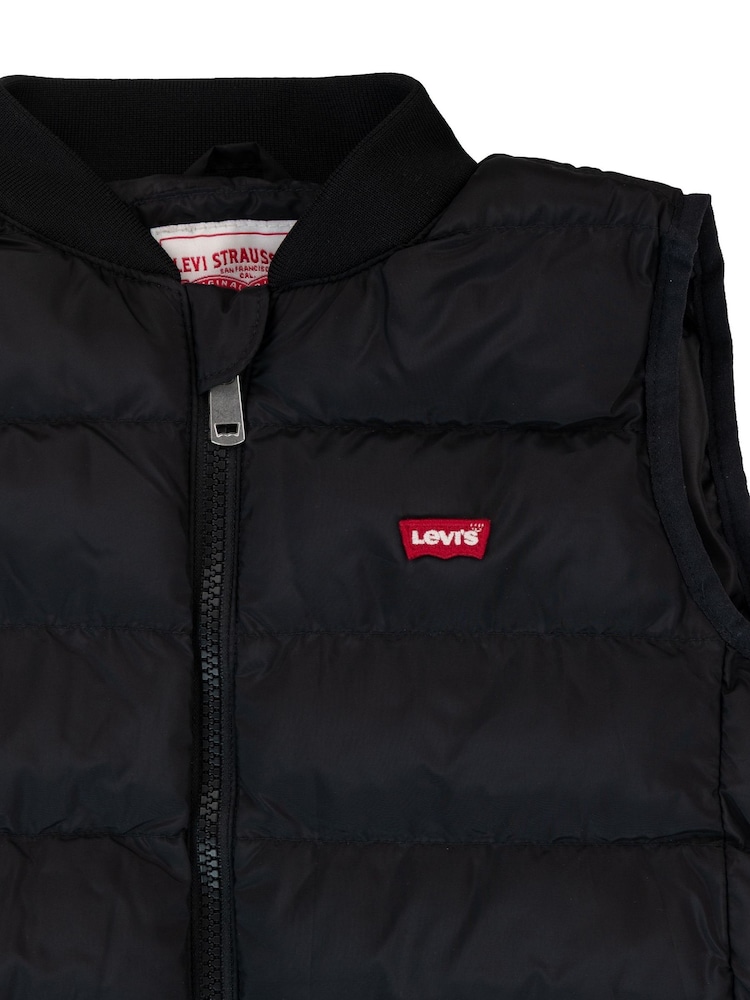 Levi's Black Lightweight Logo Puffer Gilet - Image 3 of 3