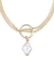 Karen Millen Silver Tone Modern Pearl Bracelet - Image 5 of 5