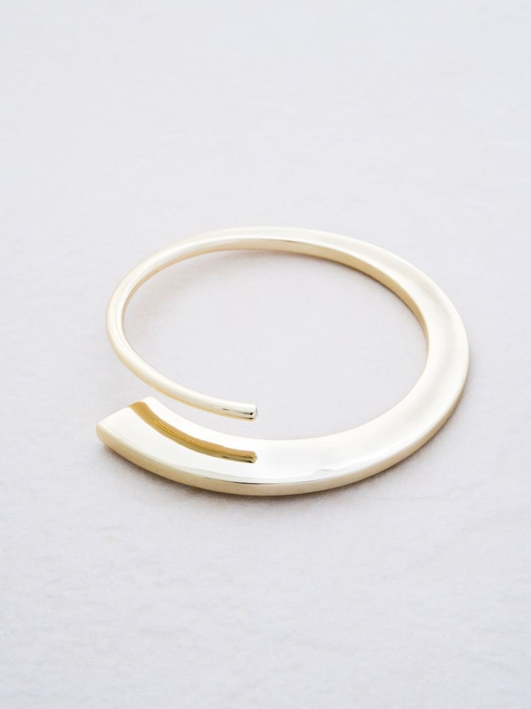 Karen Millen Gold Tone Tapered Bangle - Image 2 of 3