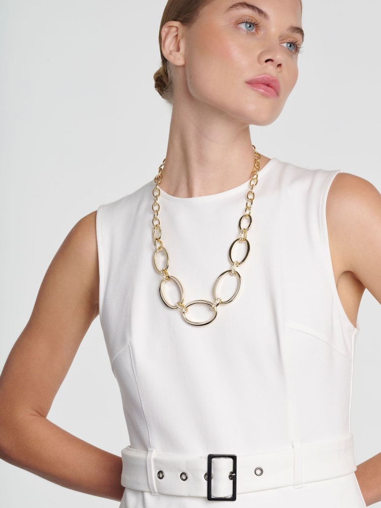 Karen Millen Gold Tone Oversize Chain Necklace - صورة 1 من 5