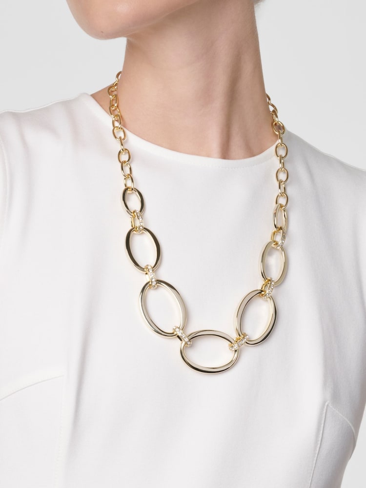 Karen Millen Gold Tone Oversize Chain Necklace - صورة 2 من 5