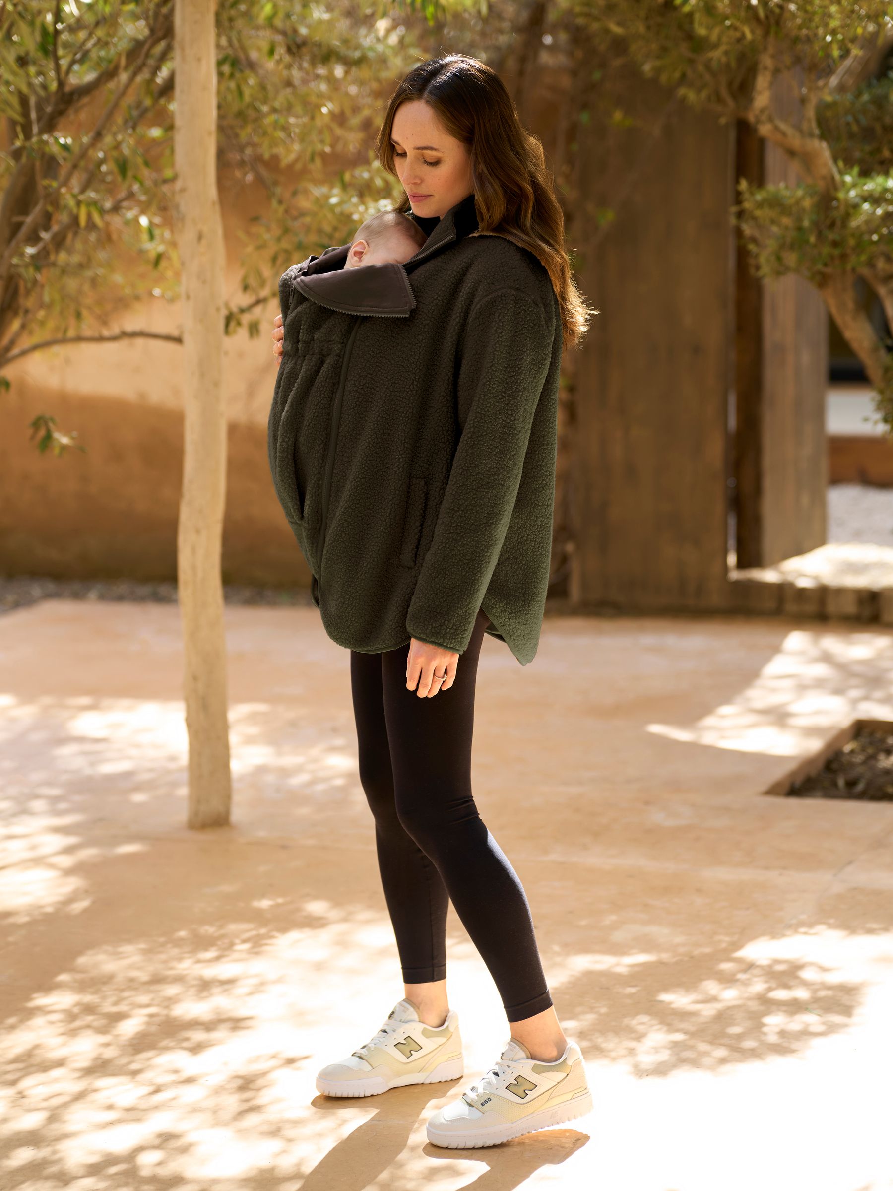Buy Seraphine Khaki Green Borg Maternity & Baby-Wearing 3-in-1