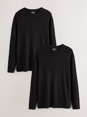 Black Light Warmth Thermal Long Sleeve Tops 2 Pack - Image 1 of 8