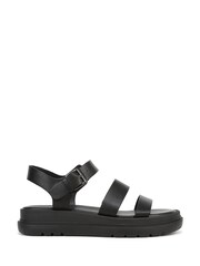 Naturalizer Avenue Wide Fit Toe Post Black Sandals - Image 1 of 7
