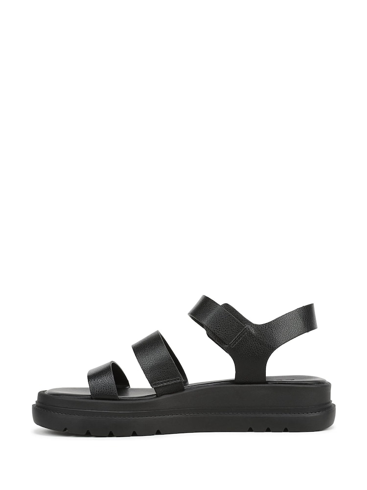 Naturalizer Avenue Wide Fit Toe Post Black Sandals - Image 2 of 7 Naturalizer Avenue Wide Fit Toe Post Black Sandals - Image 2 of 7