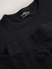 Black Thermal Long Sleeve Top and Leggings Set - Image 9 of 10