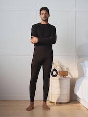 Black Light Warmth Thermal Long Sleeve Top and Leggings Set - Image 1 of 10
