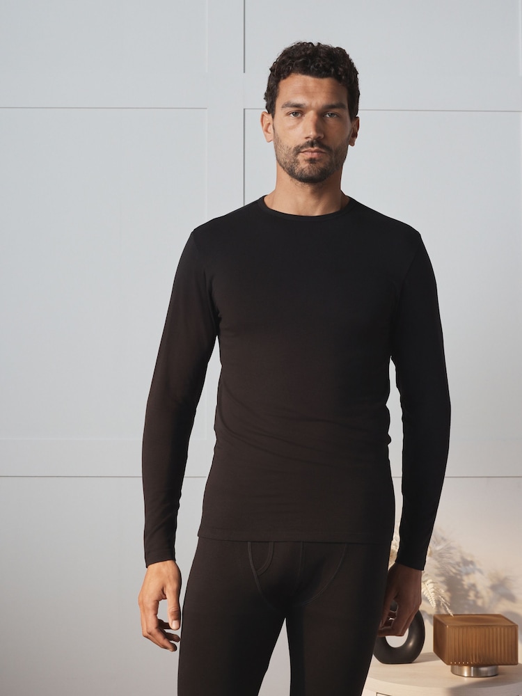 Black Light Warmth Thermal Long Sleeve Top and Leggings Set - Image 2 of 10