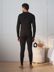 Black Light Warmth Thermal Long Sleeve Top and Leggings Set - Image 4 of 10