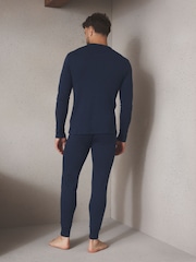 Navy Thermal Long Sleeve Top and Leggings Set - Image 3 of 11