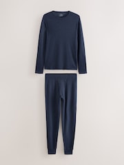 Navy Thermal Long Sleeve Top and Leggings Set - Image 7 of 11