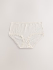 Navy Stripe Midi Cotton and Lace Knickers 4 Pack - Image 9 of 11