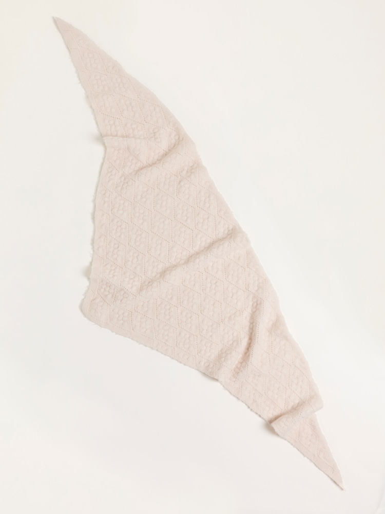 FatFace Ivory Pointelle Triangle Scarf - Image 2 of 3