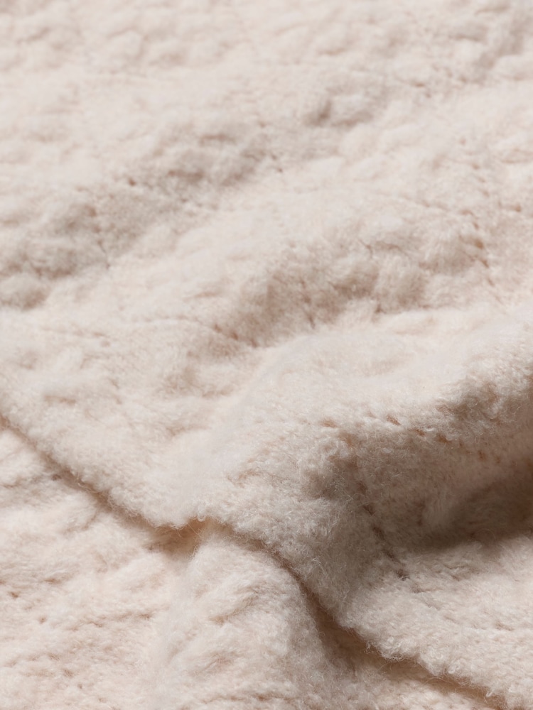 FatFace Ivory Pointelle Triangle Scarf - Image 3 of 3