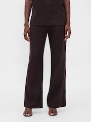 Maro - Gap Low Rise Linen-Blend Flare Trousers - Imaginea 1 din 4